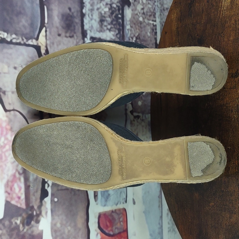 Chadwick's Canvas Espadrille Wedge Heel Mules - Picture 7 of 12